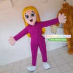 Fantasia de Mascote Menina Loira