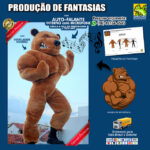 Fantasia de Mascote Urso Musculoso para Vestir