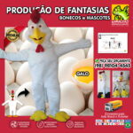 Fantasia de Mascote Galo Personalizada