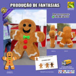 Fantasia de Mascote Homem-Biscoito de Gengibre