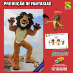 Fantasia de Mascote Leão para Vestir