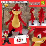Fantasia de Mascote Dragão Vermelho