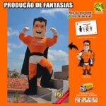 Fantasia de Mascote Super-Herói Laranja