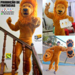 Fantasia de Mascote Leão Personalizada