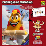 Fantasia de Mascote em Forma de Pizza