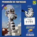 Fantasia de Mascote Tigre Branco Forte