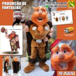 Fantasia de Mascote Viking Bárbaro