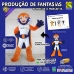 Fantasia de Mascote Menina Super-Heroína Robótica