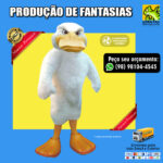 Fantasia de Mascote Pato Forte e Zangado