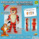 Fantasia de Mascote Tigre Dente-de-Sabre