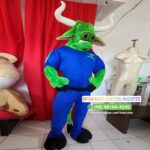 Fantasia de Mascote Touro Verde
