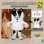 Fantasia de Mascote Gata Betina do Cat Café