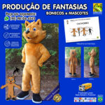 Fantasia de Mascote Cachorro, Lobo ou Coiote
