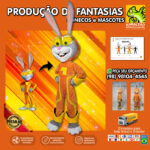 Fantasia de Mascote Coelho Veloz para Empresa de Internet