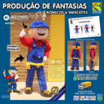 Fantasia de Mascote Homem Construtor ou Engenheiro