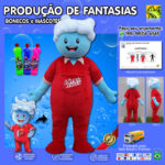Fantasia de Mascote Boneco Limpinho: Cabeça de Sabão