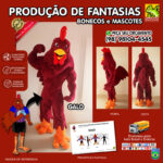 Fantasia de Mascote Galo para Time de Futebol