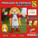 Fantasia de Mascote Menina Criança Personalizada