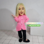 Fantasia de Mascote Mulher Loira