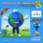 Fantasia de Mascote Planeta Terra ou Globo