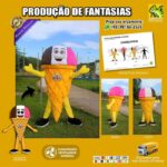 Fantasia de Mascote Casquinha de Sorvete