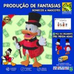 Fantasia de Mascote Tio Patinhas: Boneco Pato