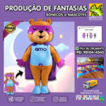 Fantasia de Mascote Ursinho de Pelúcia